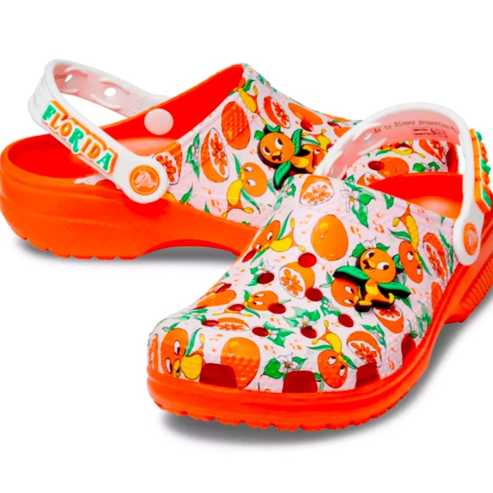 Original DISNEY 50 th anniversary ORANGE BIRD CROCS. Women size 8.